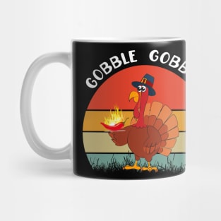 Turkey Eating a Spicy Pepper Funny Thanksgiving Custome Gift Mug